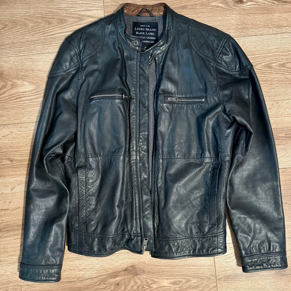 Men’s Lucky Brand “Black Label” Black Moto Jacket